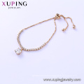 75224 Xuping charming chain jewelry wholesale 18k gold Synthetic CZ bracelet with promotion price